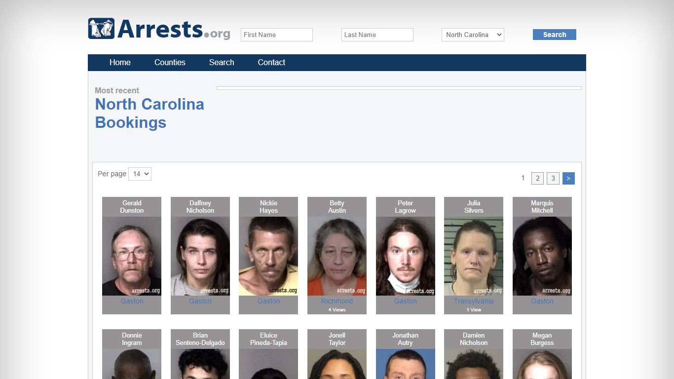 North Carolina Arrests and Inmate Search